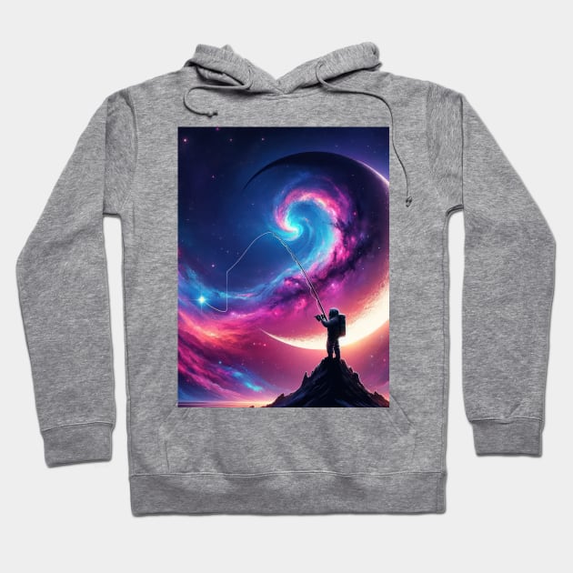 Cosmic Fisherman Hoodie by TooplesArt